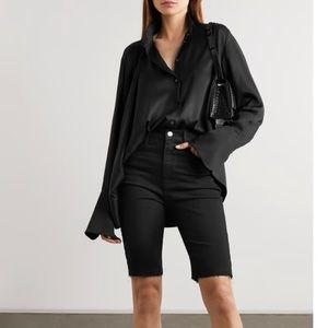 FRAME Le Vintage High Waist Raw Edge Bermuda Shorts